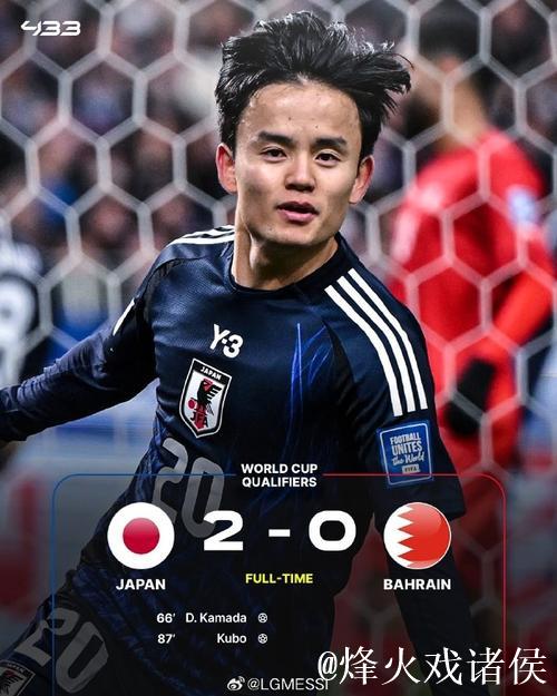 世预赛-久保建英传射 日本2-0巴林提前晋级世界杯